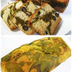 รูปของ 米粉の抹茶・黒豆パウンドケーキ