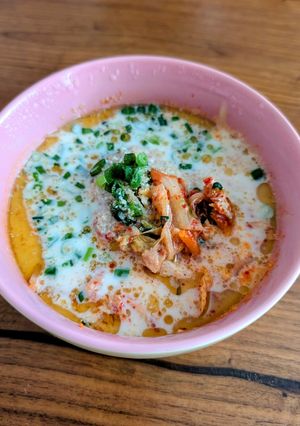 超簡単！レンジのみ！春雨豆乳キムチスープ-レシピのメイン写真