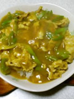 お蕎麦屋さんの和風カレー丼-レシピのメイン写真