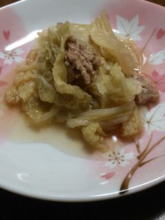 白菜とミンチの煮物-レシピのメイン写真