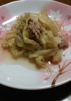 白菜とミンチの煮物-レシピのメイン写真
