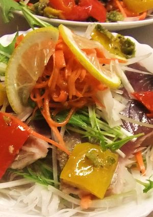 野菜たっぷりカツオのタタキ-レシピのメイン写真