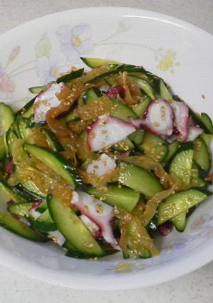 *タコ・中華クラゲ・キュウリの酢の物*-レシピのメイン写真