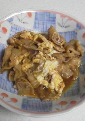 *我が家の*焼き肉と卵炒め-レシピのメイン写真