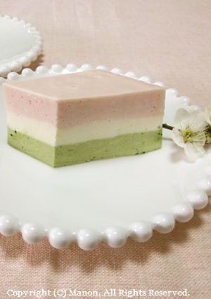 ひな祭り♥簡単3色レアチーズケーキ-レシピのメイン写真