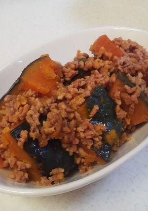 かぼちゃのそぼろ煮(マッハ版)-レシピのメイン写真