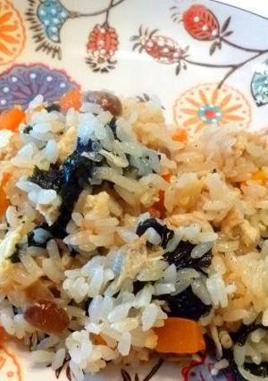 味噌風味！炒り大豆おこわ-レシピのメイン写真