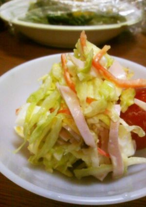 給食レシピ~キャベツと卵のサラダ-レシピのメイン写真