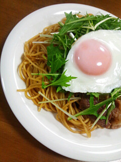 ☆角煮と水菜の焼きそば【豚角2日目】☆-レシピのメイン写真