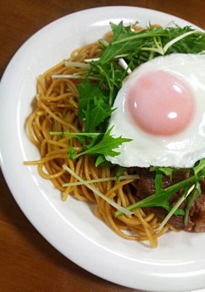 ☆角煮と水菜の焼きそば【豚角2日目】☆-レシピのメイン写真