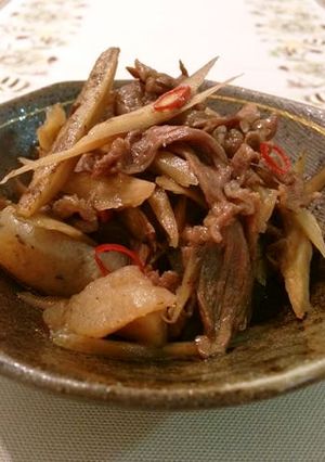蒟蒻入り☆牛肉ごぼうのしぐれ煮風-レシピのメイン写真