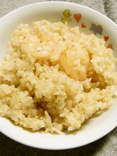 むき海老入りの玄米ご飯-レシピのメイン写真