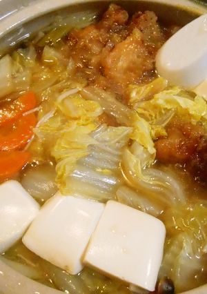 とろ~り唐揚げ鍋(から揚げリメイクにも)-レシピのメイン写真