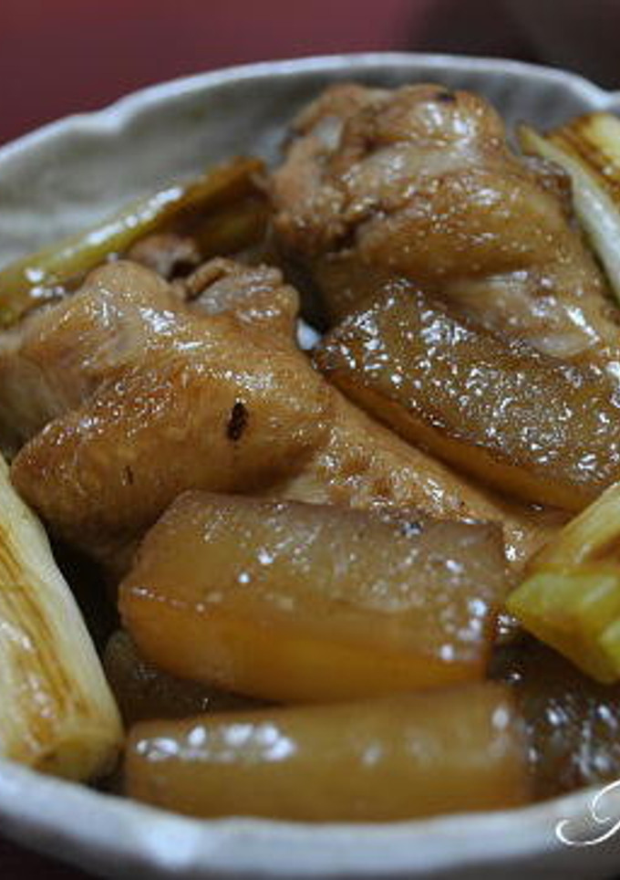 鶏手羽元肉と大根とねぎの煮物-レシピのメイン写真