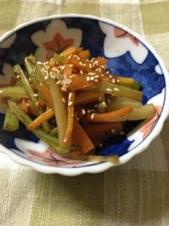 セロリと人参の塩きんぴら-レシピのメイン写真