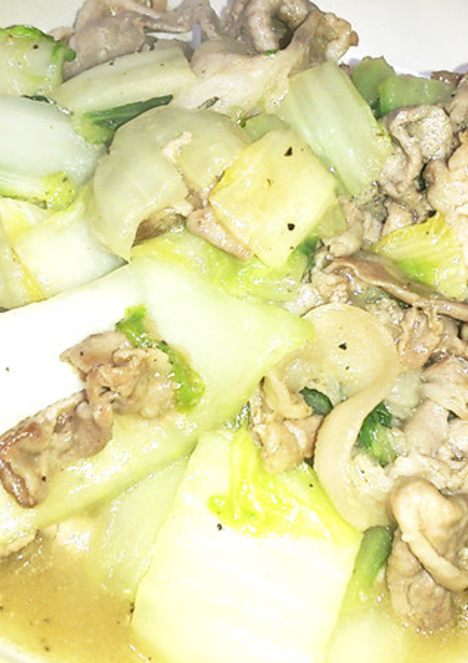 白菜と豚肉の昆布茶炒め-レシピのメイン写真