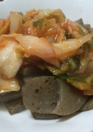 簡単☆こんにゃくとキムチのダイエット料理-レシピのメイン写真