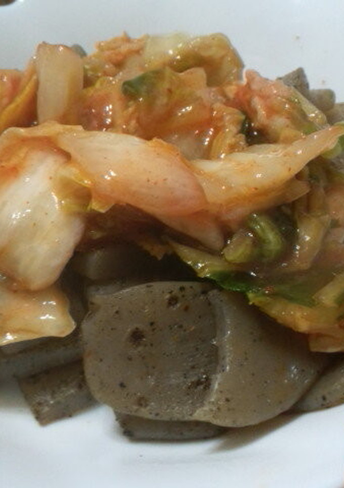 簡単☆こんにゃくとキムチのダイエット料理-レシピのメイン写真