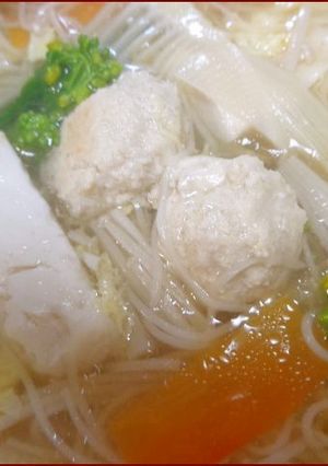鶏だんごふわふわ鍋-レシピのメイン写真