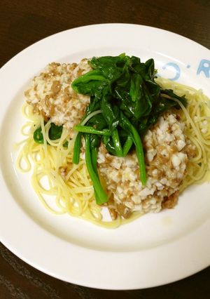 山芋納豆ほうれん草のネバネバパスタ☆-レシピのメイン写真