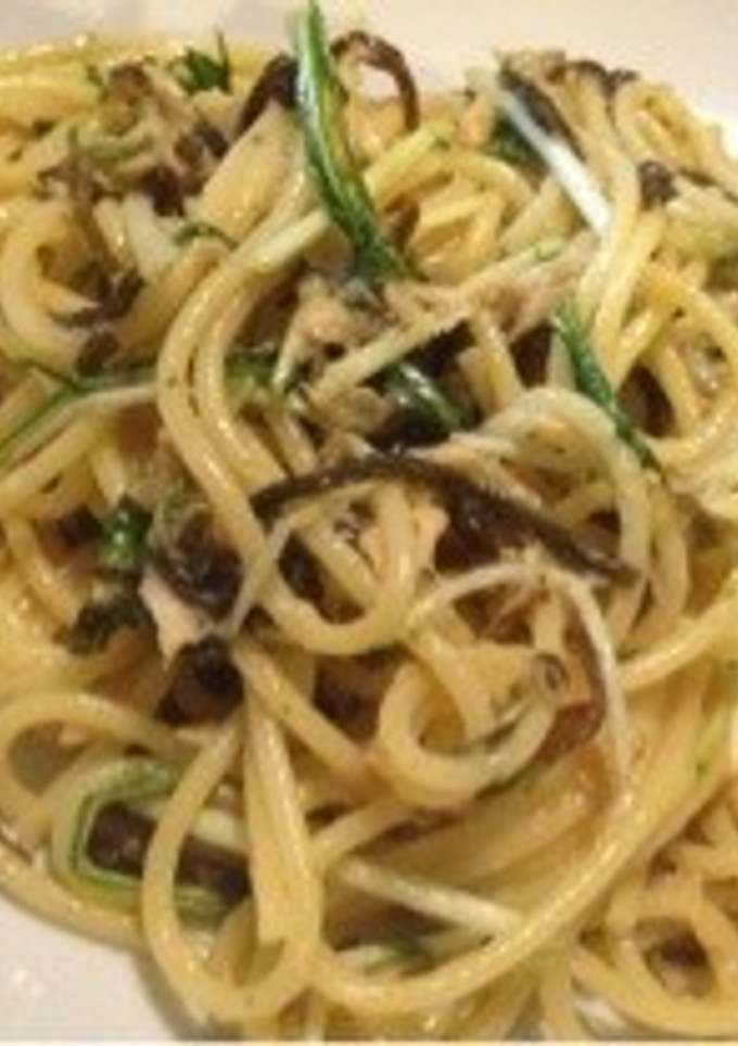 簡単★★塩昆布と水菜の和風ツナパスタ♪-レシピのメイン写真