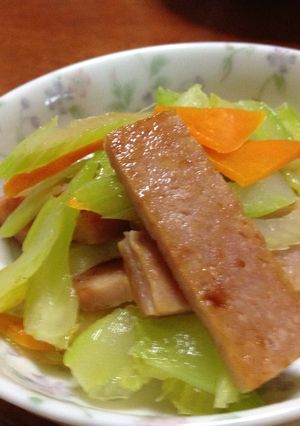 お弁当に！スパムとセロリの炒め物-レシピのメイン写真
