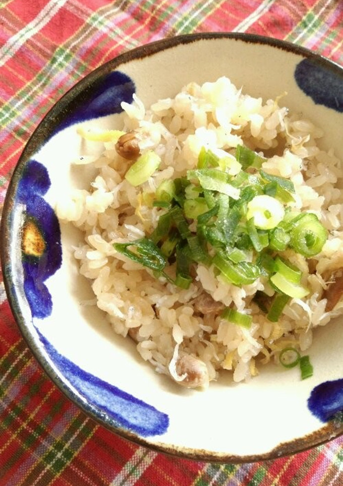 『しらすと炒り大豆の生姜ご飯』-レシピのメイン写真