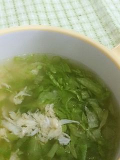簡単☆レタスのしゃきしゃきスープ☆-レシピのメイン写真