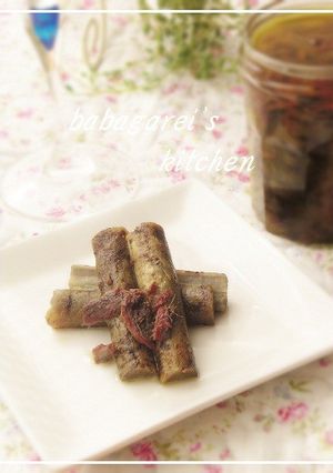 簡単おつまみ✤ごぼうのコンフィ-レシピのメイン写真
