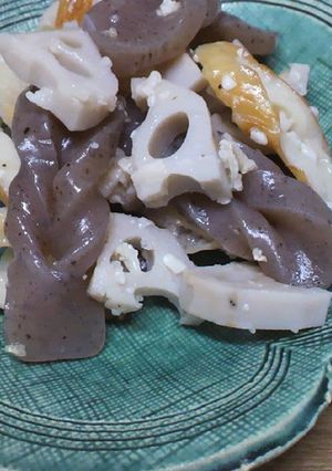 塩麹で蓮根こんにゃく竹輪ぱぱっとおかず-レシピのメイン写真