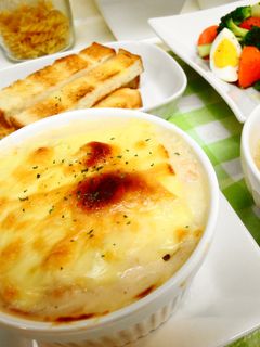 *濃厚*鮭とほうれん草のグラタン*-レシピのメイン写真