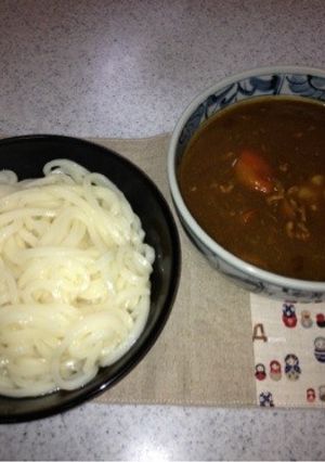簡単！レンジでカレーつけうどん-レシピのメイン写真