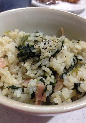 ほうれん草とベーコンのバター醤油ご飯-レシピのメイン写真