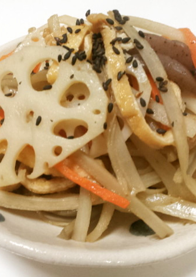 料亭の味！れんこんとごぼうのきんぴら-レシピのメイン写真