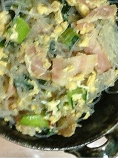 春雨ベーコン焼きビーフン風-レシピのメイン写真