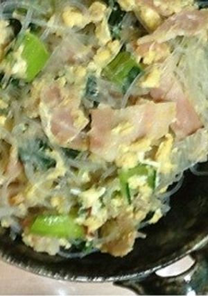 春雨ベーコン焼きビーフン風-レシピのメイン写真