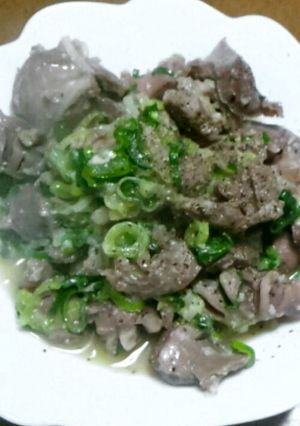 俺流の…砂肝のネギ塩麹炒め-レシピのメイン写真
