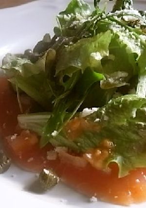 美味です♪スモークサーモンのカルパッチョ-レシピのメイン写真