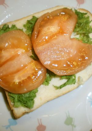 ポテサラトースト（わさび菜＋）-レシピのメイン写真