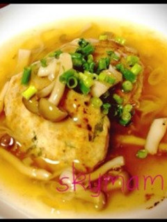ヘルシー☆キノコあんかけ豆腐ハンバーグ-レシピのメイン写真