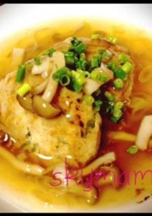ヘルシー☆キノコあんかけ豆腐ハンバーグ-レシピのメイン写真