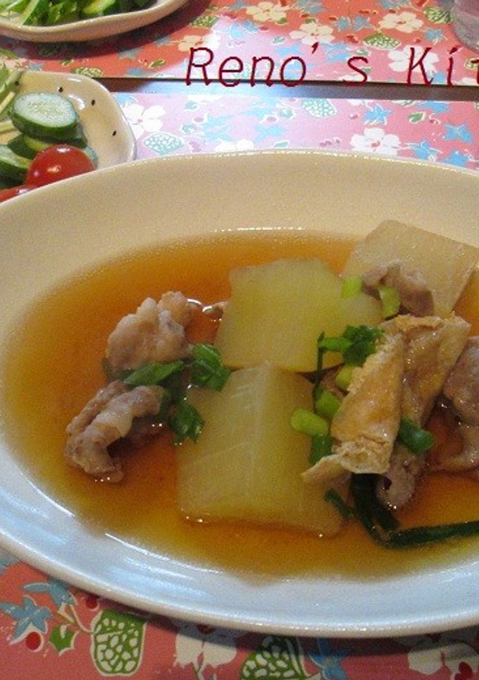 豚肉と大根と揚げの煮もの-レシピのメイン写真