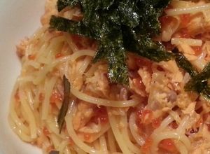 冷凍筋子と鮭でたらこパスタ風☆-レシピのメイン写真