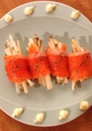 身体に嬉しいオードブル菊芋のサーモン巻-レシピのメイン写真