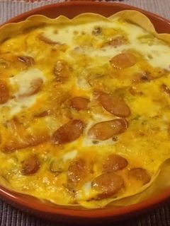 簡単!餃子の皮で冷蔵庫のお掃除キッシュ-レシピのメイン写真