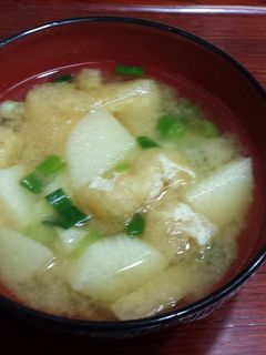 *長芋と油揚げのほっこり味噌汁*-レシピのメイン写真