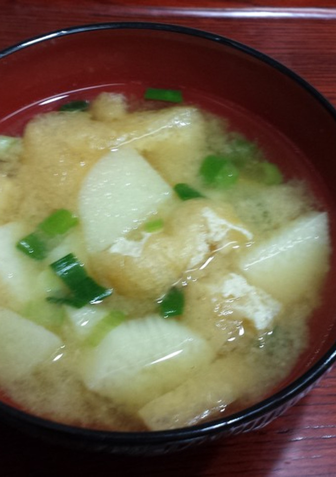 ＊長芋と油揚げのほっこり味噌汁＊-レシピのメイン写真