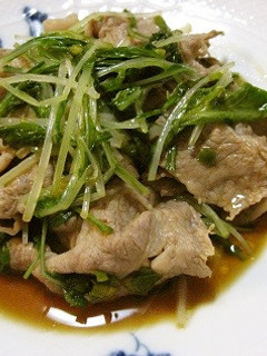 ゆでてあえるだけ☆豚肉と水菜のポン酢あえ-レシピのメイン写真