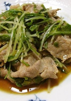 ゆでてあえるだけ☆豚肉と水菜のポン酢あえ-レシピのメイン写真