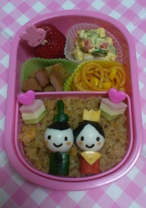 ☆キャラ弁☆...ひな祭り-レシピのメイン写真